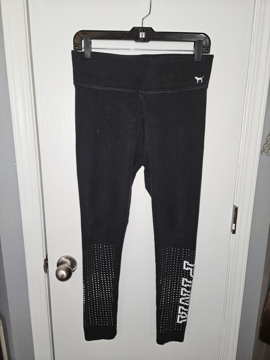 PINK Victoria's Secret Pants - PINK Victoria's Secret Black Logo Leggings